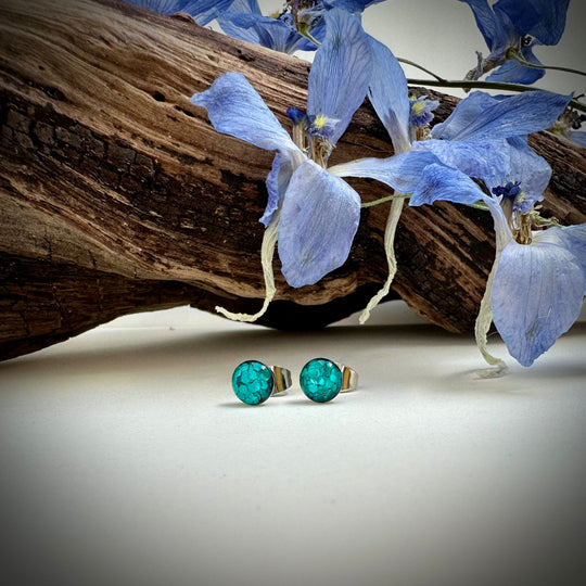 "Sea lights" ear studs, stainless steel