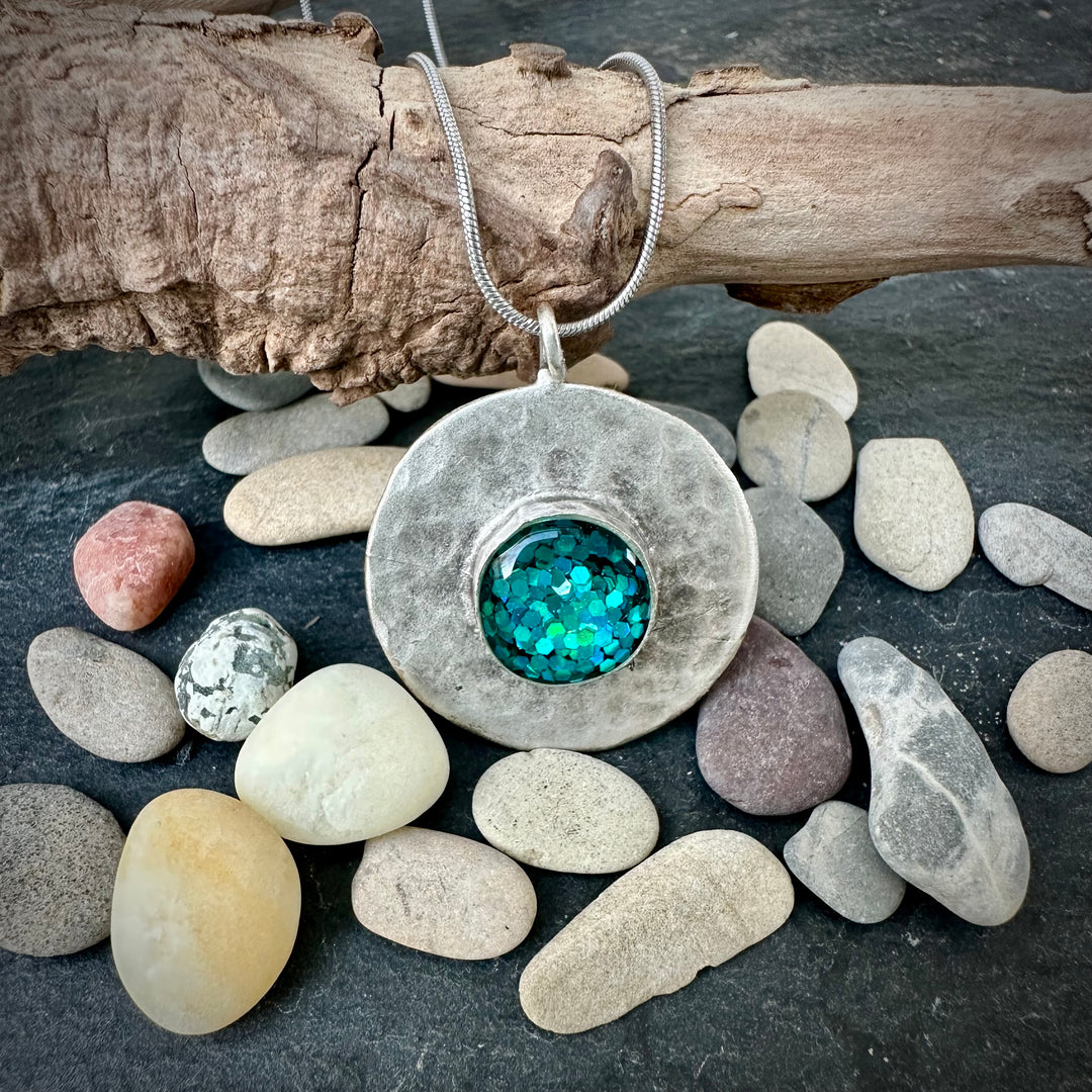 Meeresleuchten Halskette "Athena"