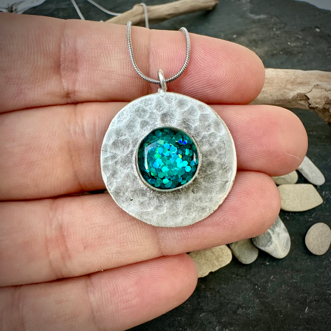 Meeresleuchten Halskette "Athena"