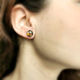 "Sea lights" ear studs, stainless steel