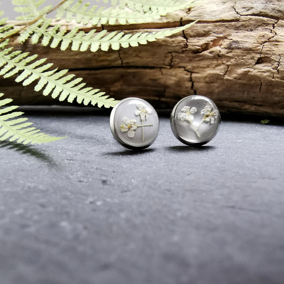 Edelstahl Ohrstecker mit Blüten der 